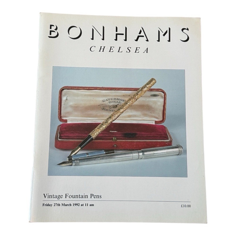 Bonhams Chelsea Vintage Fountain Pens Auction Catalog March 27 1992 London READ